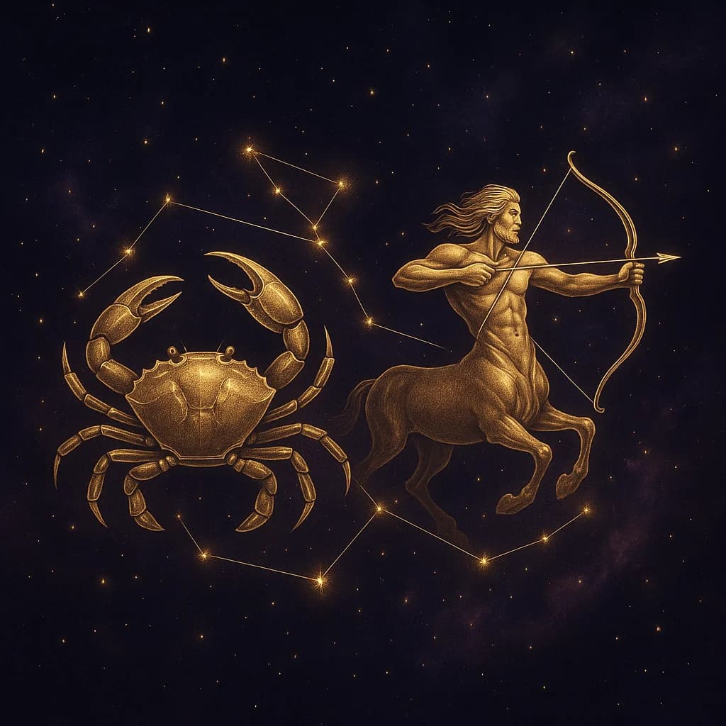 Cancer and Sagittarius Compatibility: Love, Sex & Real Talk About This water-sign-fire-sign Pairing