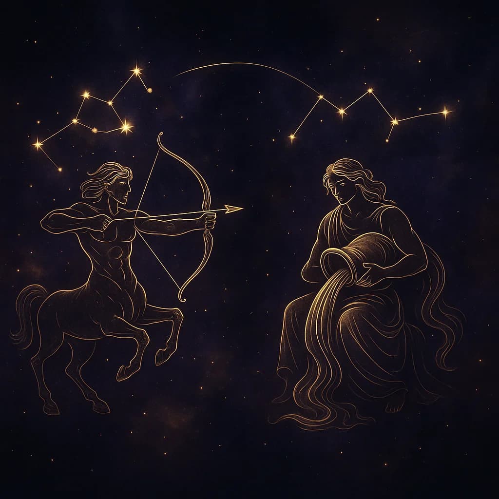 Sagittarius and Aquarius Compatibility: Love, Sex & Real Talk About This fire-sign-air-sign Pairing