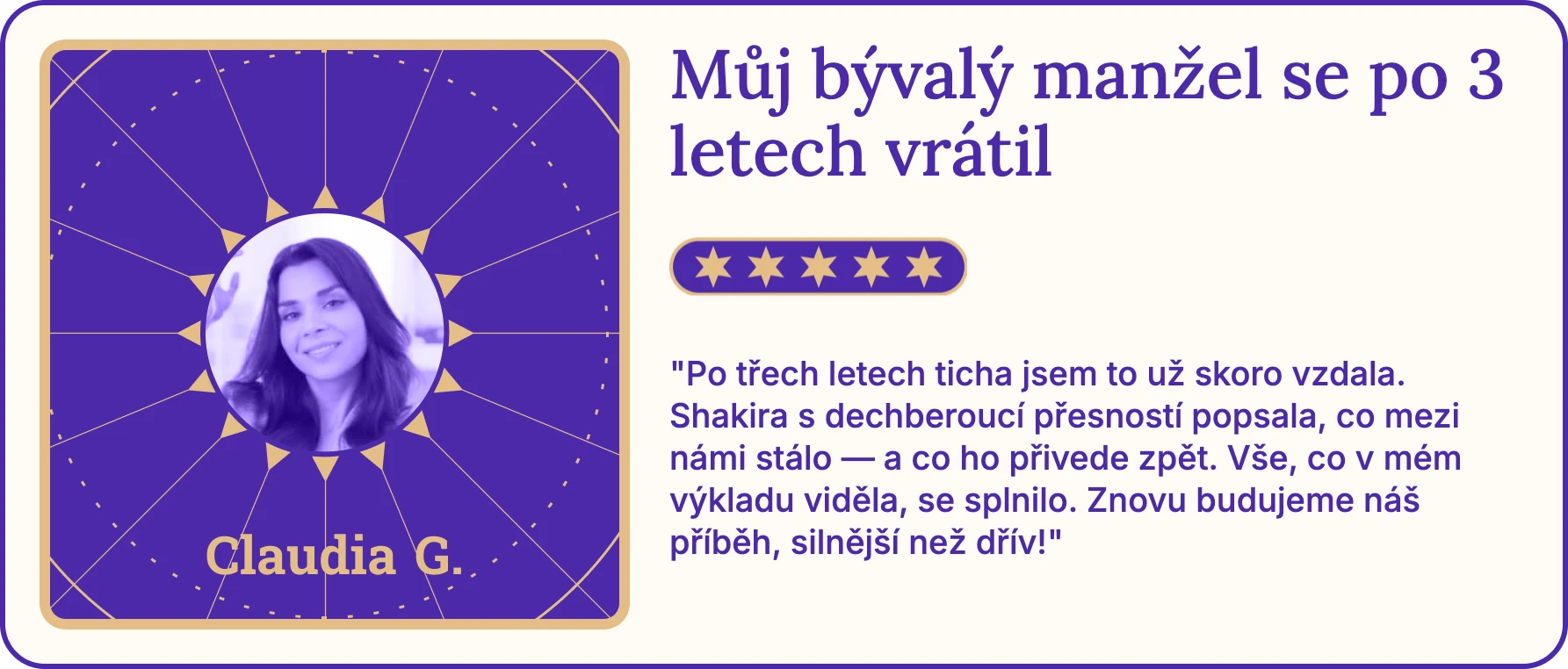 Spokojená klientka AstroNow 2 po věštecké konzultaci