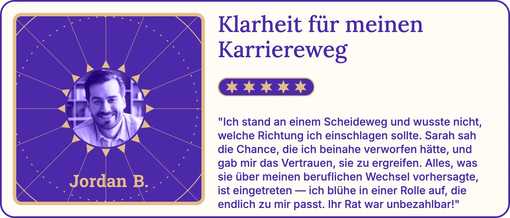 Zufriedene AstroNow-Kundin 1 nach einer Wahrsagungs-Sitzung