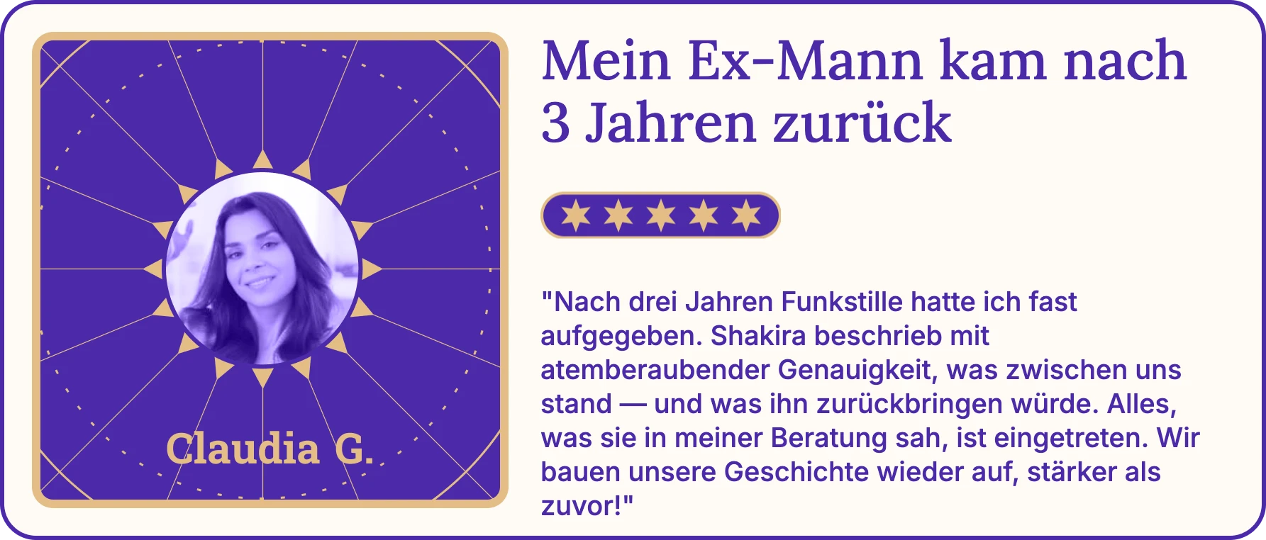 Zufriedene AstroNow-Kundin 2 nach einer Wahrsagungs-Sitzung