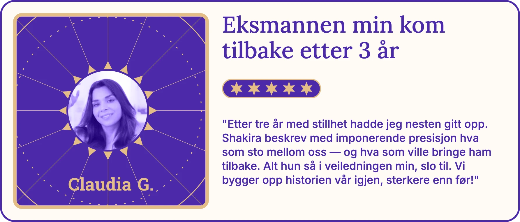 Fornøyd AstroNow-klient 2 etter en spådomskonsultasjon
