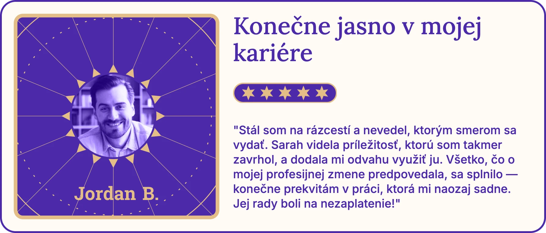 Spokojná klientka AstroNow 1 po veštbnej konzultácii